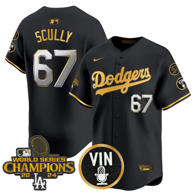 Men Los Angeles Dodgers 67 Scully black Sakura Edition Nike MLB 2025 Jersey style 3